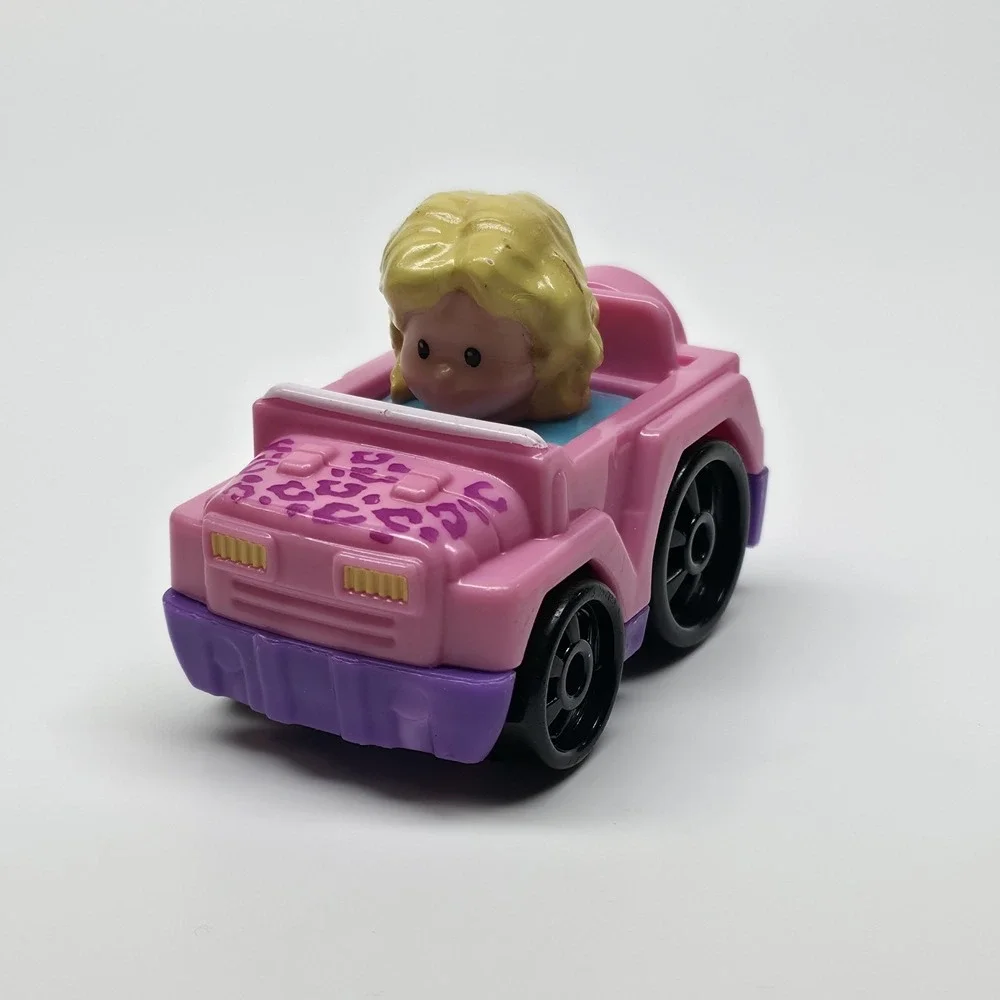 Fisher Price Little People Wheelies Pink Jeep Leopard Print Toy Car Preschool